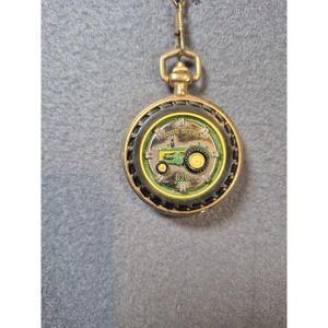 Pocket Watch John Deere Franklin Mint Watch With Chain